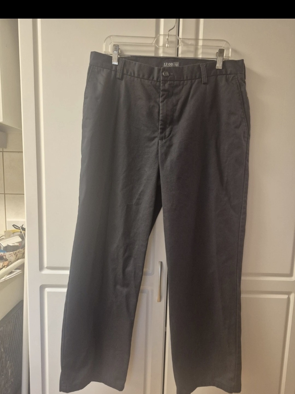 Izod Men’s Black Straight Chino Pants 34x29